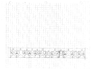 20-10-12, #25, Paper Dolls & States Border-Divider, AL to IL, B&W