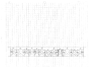 20-10-12, #27, Paper Dolls & States Border-Divider, NE to RI, B&W
